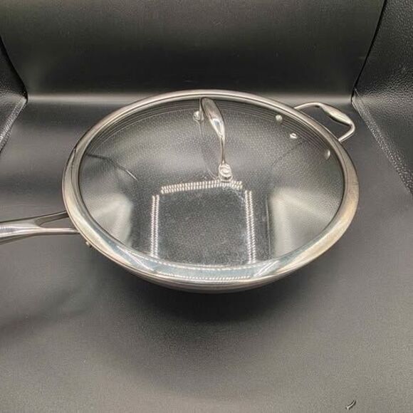 HexClad Hybrid 12 Inch WOK with Lid - Stainless Steel Nonstick–Half Off Retail - Picture 1 of 3